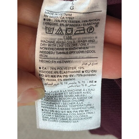 Old Navy Women's High-Rise Wide Leg Trouser Pants Pleated Front Size L Purple - Picture 5 of 11